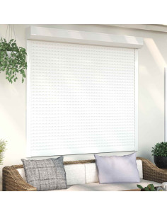 Persiana a rullo Bianco 160 x 150 cm Alluminio e poliuretano