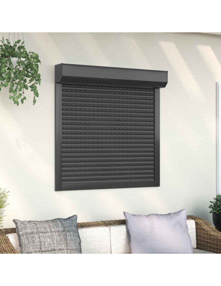 Persiana a rullo Antracite 100 x 100 cm Alluminio e poliuretano