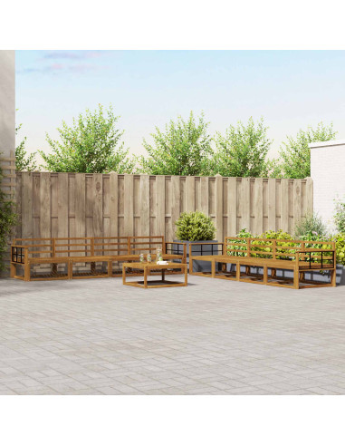 Set di divani da esterno 9 pcs Naturale