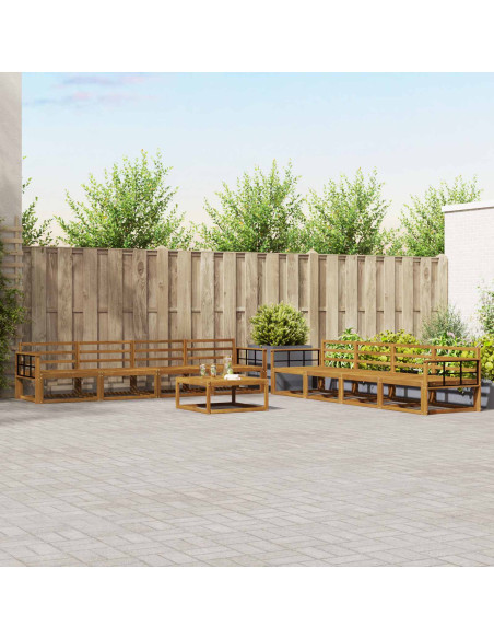 Set di divani da esterno 9 pcs Naturale