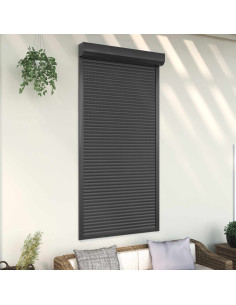 Persiana a rullo Antracite 110 x 220 cm Alluminio e poliuretano