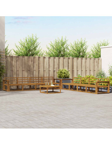 Set di divani da esterno 9 pcs Naturale