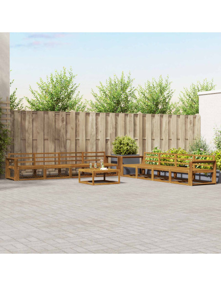 Set di divani da esterno 9 pcs Naturale