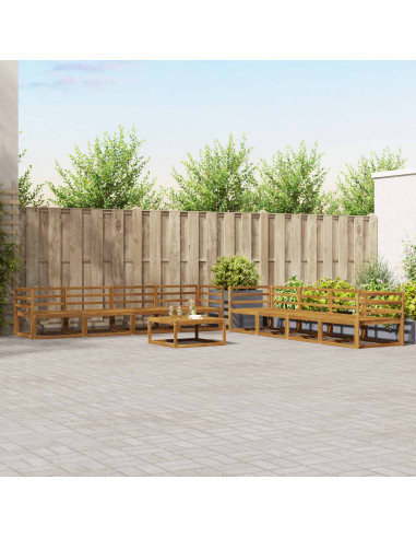 Set di divani da esterno 9 pcs Naturale