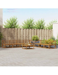Set di divani da esterno 8 pcs Naturale