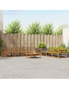 Set di divani da esterno 8 pcs Naturale