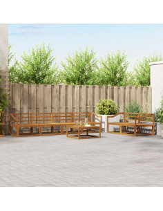 Set di divani da esterno 7 pcs Naturale