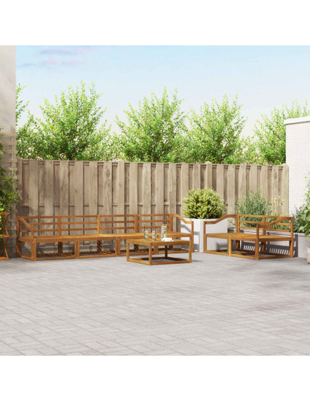 Set di divani da esterno 7 pcs Naturale