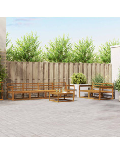 Set di divani da esterno 7 pcs Naturale