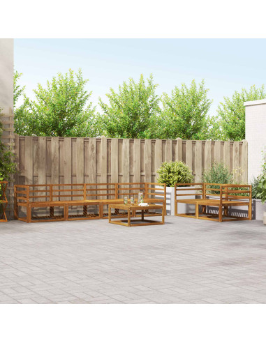 Set di divani da esterno 7 pcs Naturale