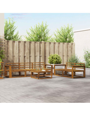 Set di divani da esterno 6 pcs Naturale