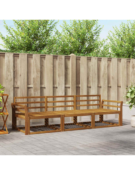 Set di divani da esterno 3 pcs Naturale