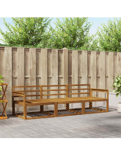 Set di divani da esterno 3 pcs Naturale