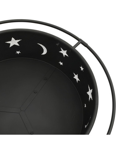 Braciere con Attizzatoio 76 cm XXL in Acciaio