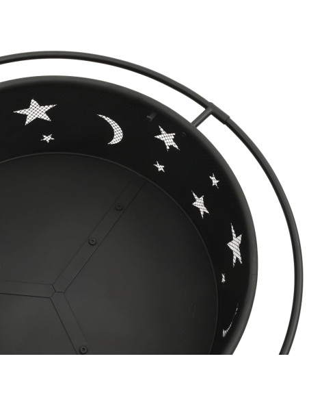 Braciere con Attizzatoio 76 cm XXL in Acciaio