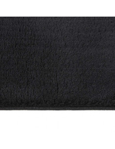 Tappeto Lavabile Soffice Pelo Corto 160x230 cm Antiscivolo Nero