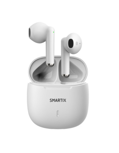 AURICOLARI ATLANTIS SMARTIX TWS SM60-FI9-W BT v5.3 custodia con funzione di ricarica include battery bank da 300mA Bianco