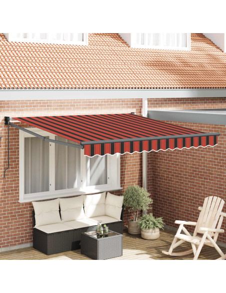 Tenda Retrattile Arancione e Marrone 300 x 250 cm
