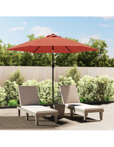 Ombrellone da Giardino con Palo in Metallo 300 cm Terracotta