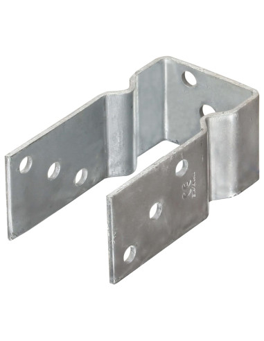 Picchetti per Recinzione 6 pz Argento 7x6x15 cm Acciaio Zincato