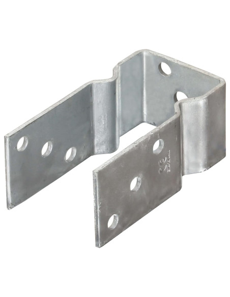 Picchetti per Recinzione 6 pz Argento 7x6x15 cm Acciaio Zincato