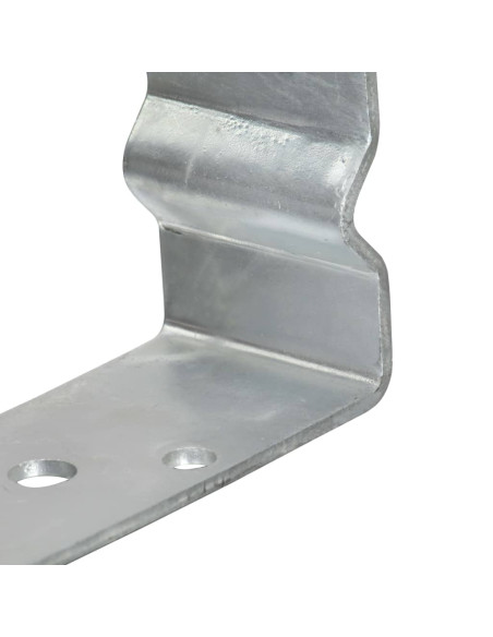 Picchetti per Recinzione 6 pz Argento 7x6x15 cm Acciaio Zincato