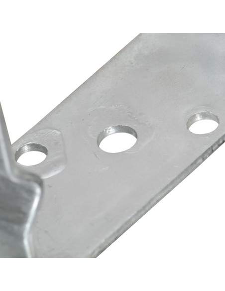 Picchetti per Recinzione 6 pz Argento 7x6x15 cm Acciaio Zincato