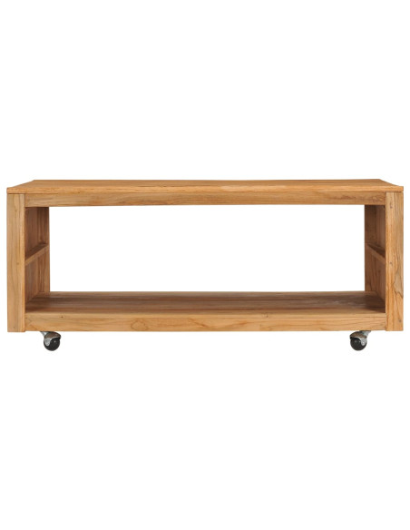 Tavolino da Salotto 110x60x40 cm in Legno Massello di Teak
