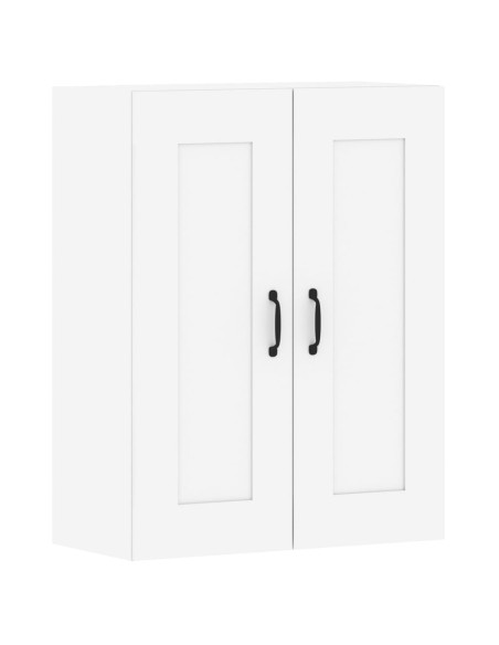 Armadietti a Parete 2 pz Bianchi in Legno Multistrato