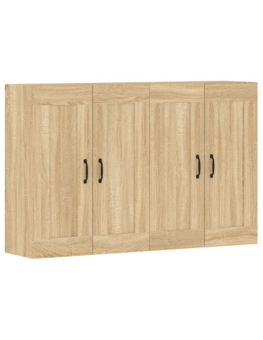 Armadietti a Parete 2 pz Rovere Sonoma in Legno Multistrato