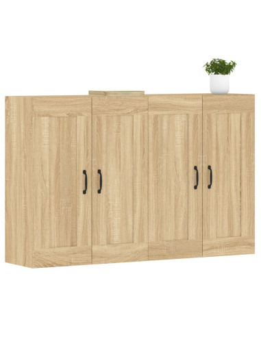 Armadietti a Parete 2 pz Rovere Sonoma in Legno Multistrato