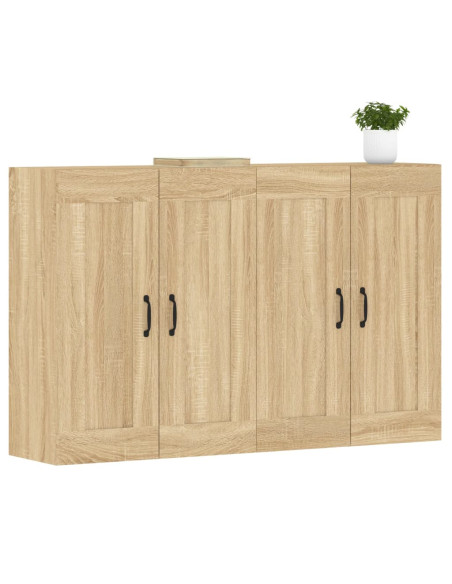 Armadietti a Parete 2 pz Rovere Sonoma in Legno Multistrato