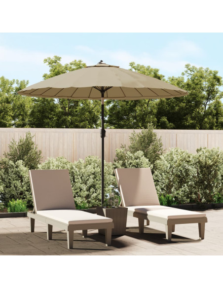 Ombrellone da Esterni con Palo in Alluminio 270 cm Grigio Talpa