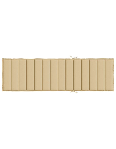 Cuscino per Lettino Prendisole Beige Mélange 200x70x4cm Tessuto