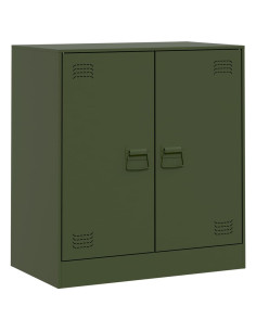 Credenza Verde Oliva 67x39x73 cm in Acciaio 2