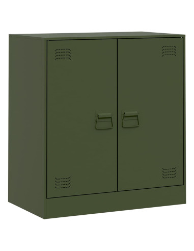 Credenza Verde Oliva 67x39x73 cm in Acciaio