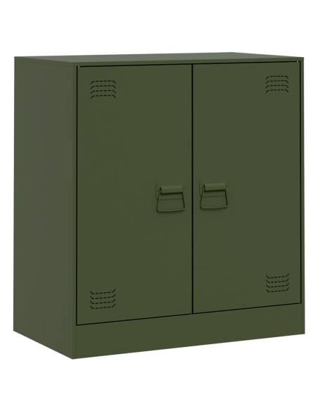 Credenza Verde Oliva 67x39x73 cm in Acciaio