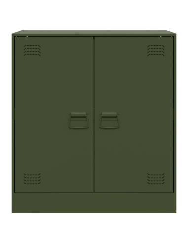 Credenza Verde Oliva 67x39x73 cm in Acciaio