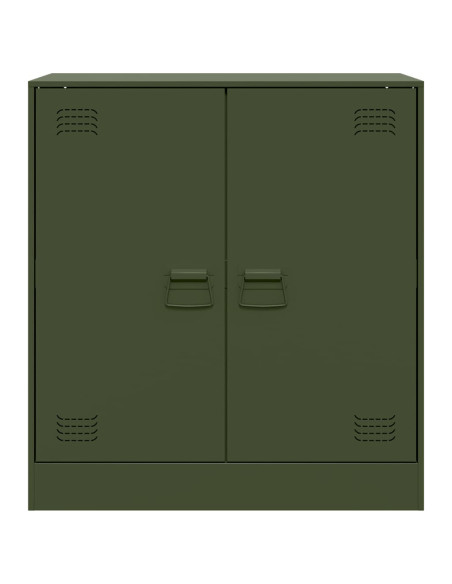 Credenza Verde Oliva 67x39x73 cm in Acciaio
