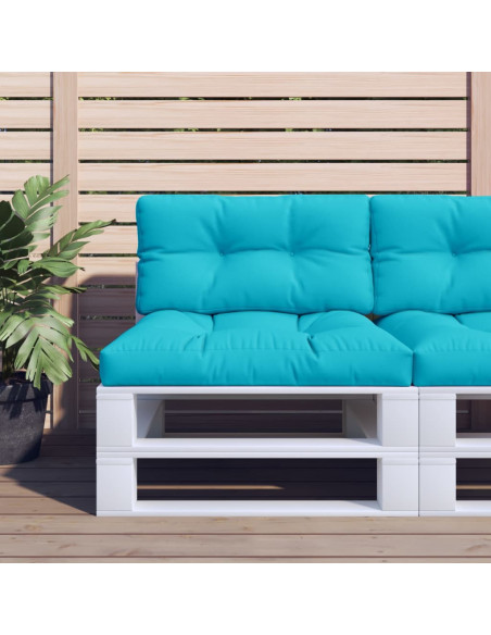 Cuscino per Pallet Turchese 70x40x12 cm in Tessuto