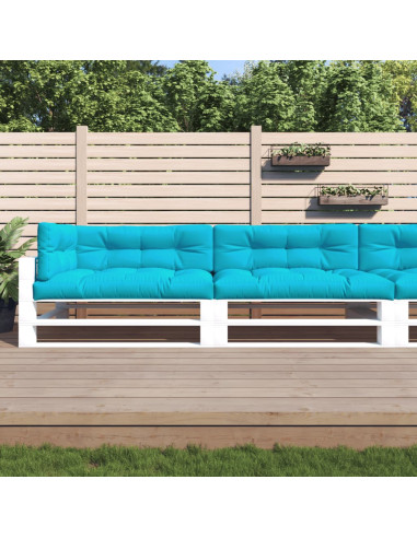 Cuscini per Pallet 5 pz Turchese in Tessuto