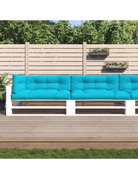 Cuscini per Pallet 5 pz Turchese in Tessuto