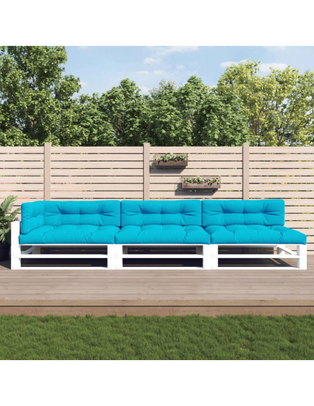 Cuscini per Pallet 7 pz Turchese in Tessuto