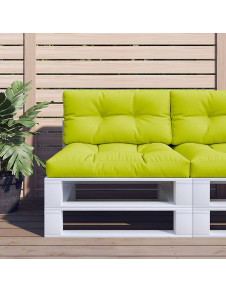 Cuscino per Pallet Verde Brillante 70x40x12 cm in Tessuto
