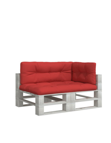 Cuscini per Pallet 3 pz Rossi in Tessuto