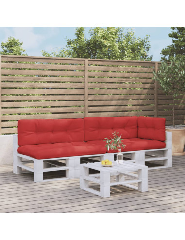 Cuscini per Pallet 5 pz Rossi in Tessuto