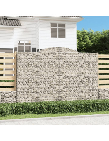 Cesti Gabbioni ad Arco 2 pz 300x30x200/220 cm Ferro Zincato