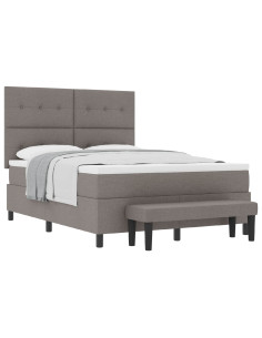 Letto a molle con materasso Talpa 140 x 200 cm Tessuto 2