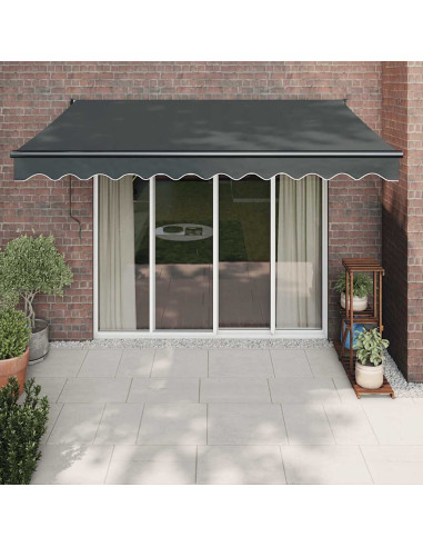 Tenda da Sole Retrattile Antracite 3,5x2,5m Tessuto e Alluminio