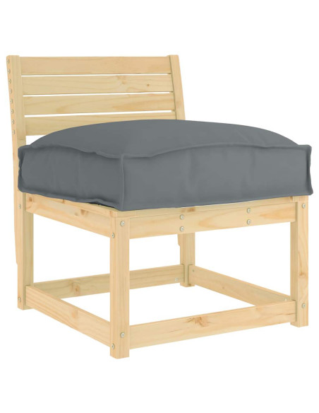 Cuscino Antracite 60 x 40 x 8 cm Tessuto Oxford